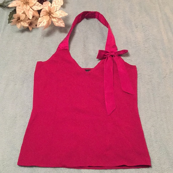 Knit & Silk halter top - Picture 1 of 8